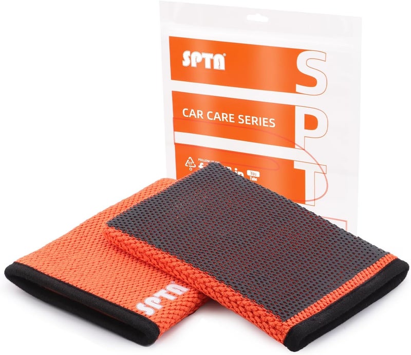 SPTA Clay Mitt, 1Pc Fine Grade Clay Bar Wash Mitt, Clay Eraser Mitt for Car Detailing, Auto Detailing Clay Bar Glove Quickly Removes Debris from Your Paint, Glass, Wheels, & More-CHMLG01 - Image 1